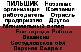 ПИЛЬЩИК › Название организации ­ Компания-работодатель › Отрасль предприятия ­ Другое › Минимальный оклад ­ 35 000 - Все города Работа » Вакансии   . Свердловская обл.,Верхняя Салда г.